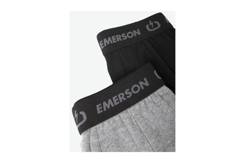 Emerson Basic Ανδρικά Εσώρουχα Boxer Μαύρα, Γκρι 2 Τεμάχια