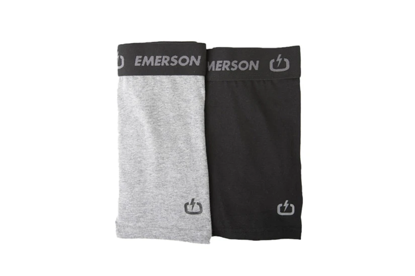 Emerson Basic Ανδρικά Εσώρουχα Boxer Μαύρα, Γκρι 2 Τεμάχια