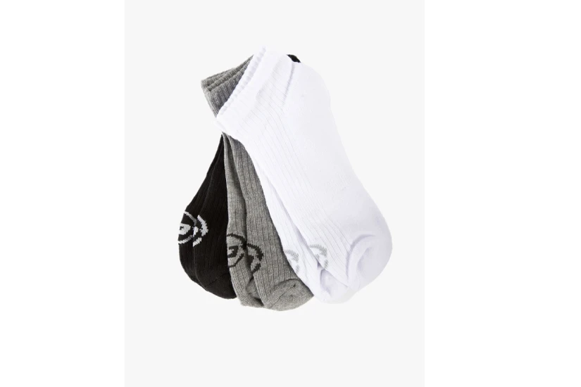 Basehit Unisex Κοντές Κάλτσες Μαύρο, Γκρι, Λευκό 3 Ζευγάρια