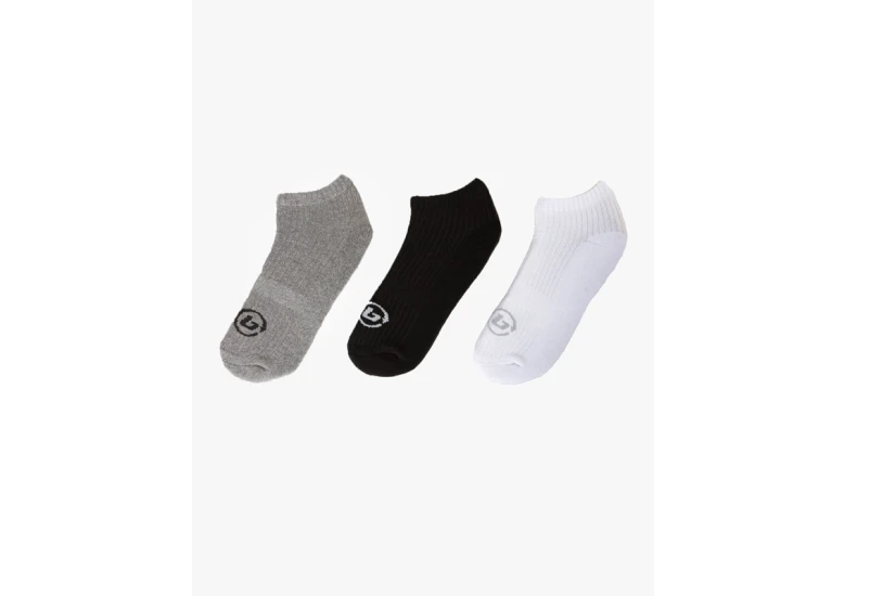 Basehit Unisex Κοντές Κάλτσες Μαύρο, Γκρι, Λευκό 3 Ζευγάρια