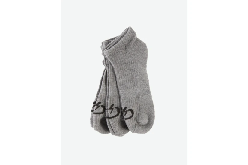 Emerson Unisex Κάλτσες μέχρι τον Αστράγαλο Γκρι 3 Ζευγάρια
