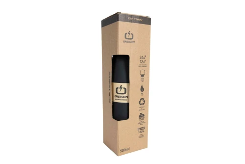 Emerson Responsible Μπουκάλι Θερμός 500Ml (222.EU99.02 BLACK)