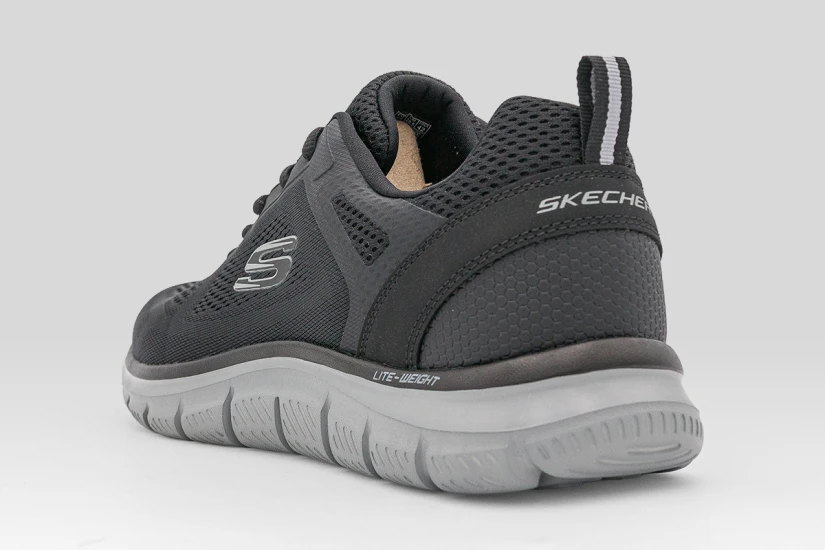 Skechers Track - Broader Ανδρικά Sneakers Μαύρα, Γκρι