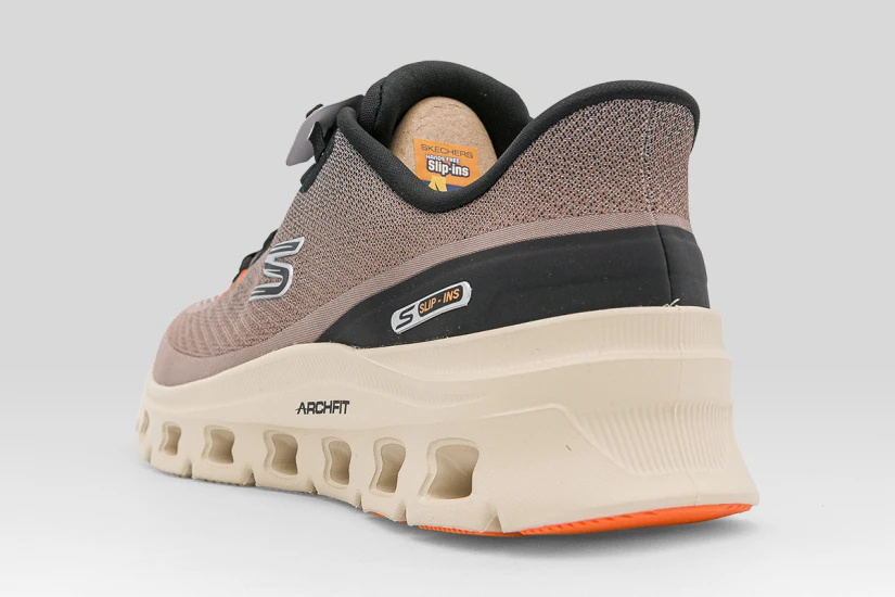 Skechers Arch Fit Glide Step Pro Ανδρικά Sneakers Πουρό, Μαύρα, Μπεζ