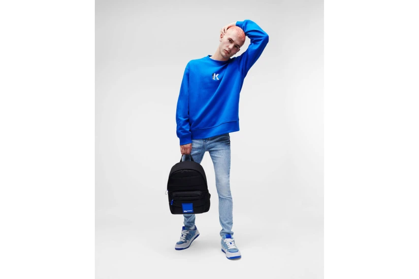 Karl Lagerfeld Relaxed Seamed Sweat Ανδρική Μακρυμάνικη Μπλούζα Μπλε