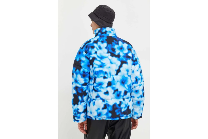 Karl Lagerfeld Blurred Ανδρικό Puffer Μπουφάν Μπλε, Μαύρο, Λευκό
