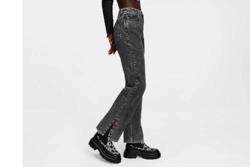 Karl Lagerfeld Hr Straight Denim W-Slit Παντελόνι Τζιν Γυναικείο (236J1106 J192)