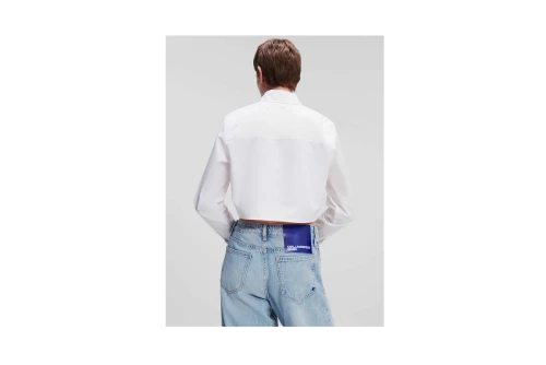 Karl Lagerfeld Cropped Logo  Πουκάμισο Μακρυμάνικο Γυναικείο (236J1605 J109)