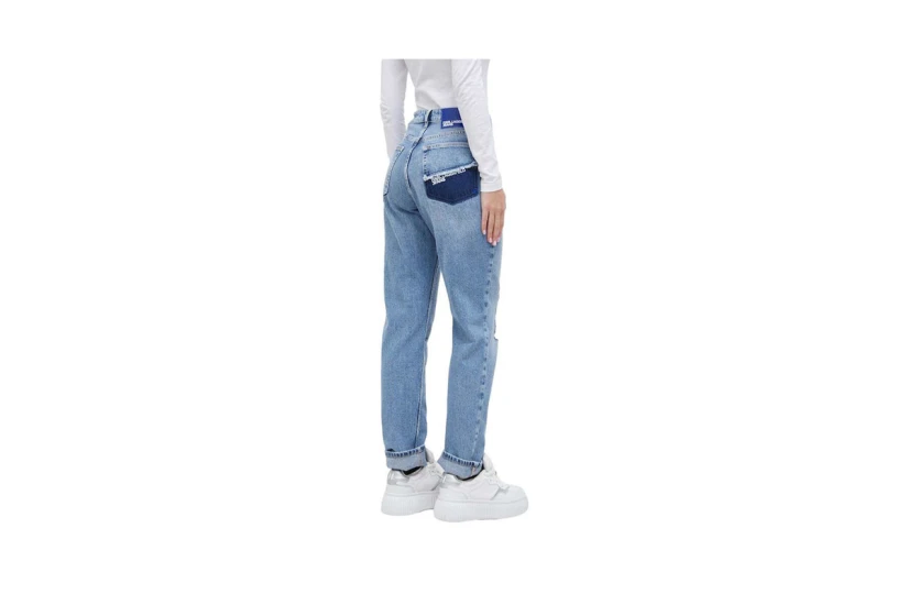 Karl Lagerfeld Tapered Γυναικείο Ψηλόμεσο Τζιν Παντελόνι Μπλε