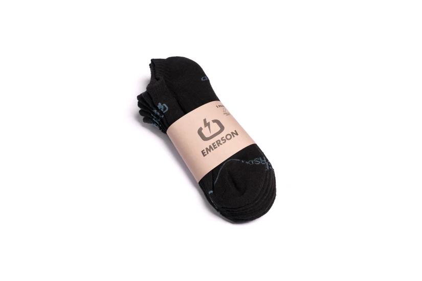 Emerson Unisex Κοντές Kάλτσες Μαύρες 3 Τεμάχια