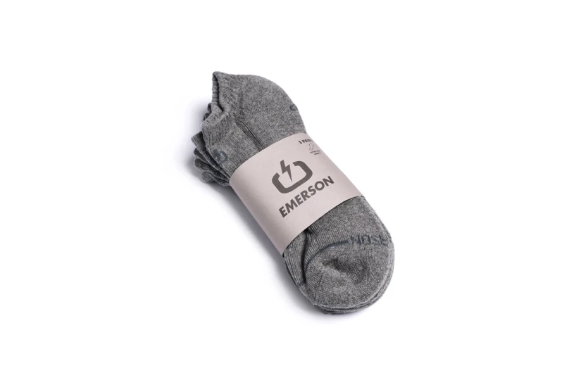 Emerson Unisex Κοντές Kάλτσες 3 Τεμάχια Γκρι
