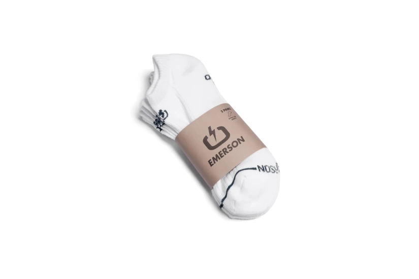 Emerson Unisex Κοντές Kάλτσες 3 Τεμάχια Λευκές