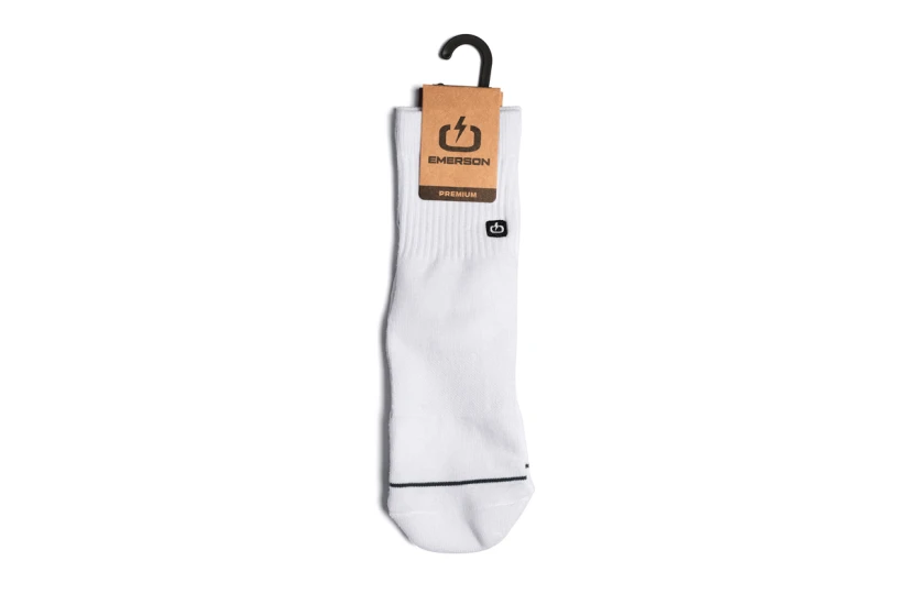 Emerson Premium Unisex Μεσαίες Kάλτσες 2 Τεμάχια Λευκές