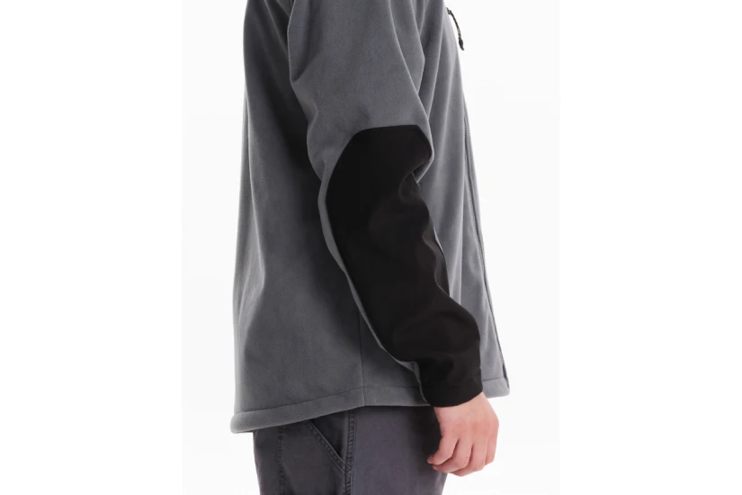 Emerson Fleece Bonded Ανδρικό Μπουφάν Γκρι Σκούρο, Μαύρο