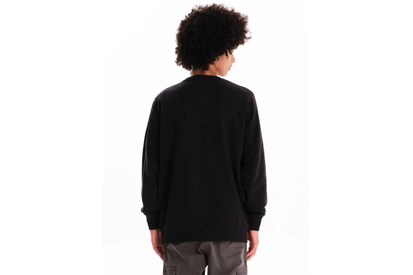 Emerson Classic Crew Neck Ανδρική Μακρυμάνικη Μπλούζα Μαύρη