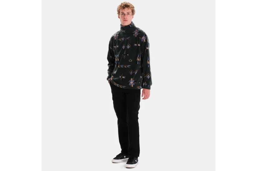 Emerson Ανδρική Half Zip Fleece Μακρυμάνικη Μπλούζα Κυπαρισσί