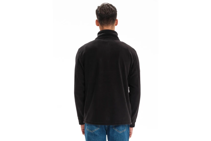 Emerson Ανδρική Half Zip Fleece Μακρυμάνικη Μπλούζα Μαύρη