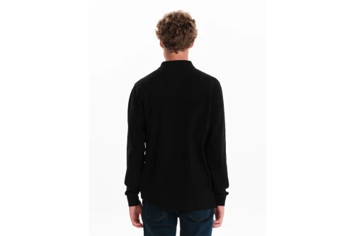 Emerson Piquet Μπλούζα Μακρυμάνικη Polo Ανδρική (242.EM35.01 BLACK)