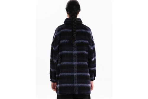 Emerson Παλτό Γυναικείο (242.EW174.04 BLACK-PURPLE)