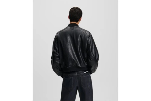 Karl Lagerfeld Cracked Pu Μπουφάν Bomber Ανδρικό (246D1501 J101)