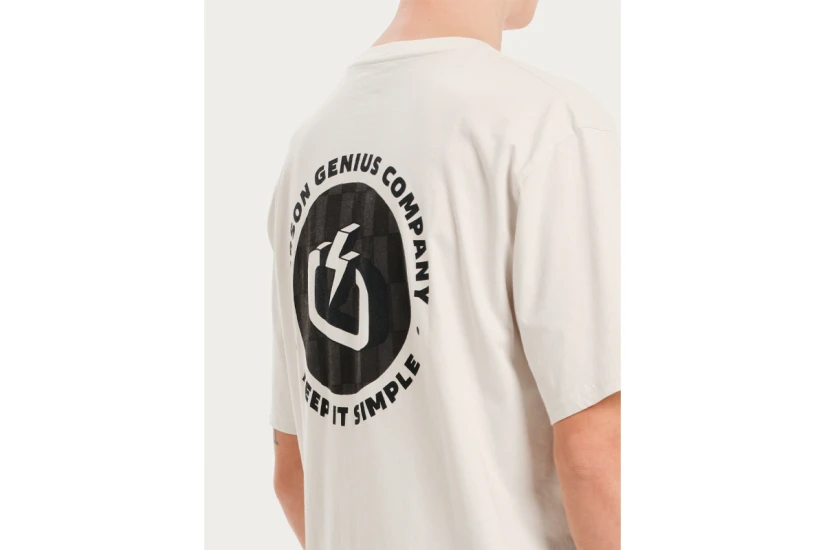 Emerson Genius Company Keep It Simple Ανδρικό Κοντομάνικο T-Shirt Γκρι Ανοιχτό