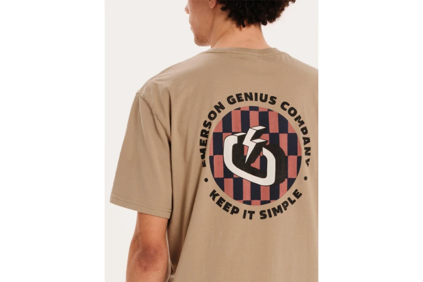 Emerson Genius Company Keep It Simple Ανδρικό Κοντομάνικο T-Shirt Μπεζ