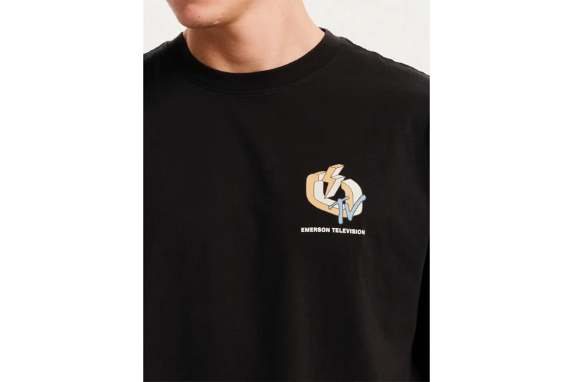 Emerson Television Ανδρικό Κοντομάνικο T-Shirt Μαύρο