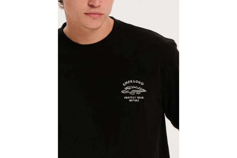 Emerson Protect Your Nature Ανδρικό Κοντομάνικο T-Shirt Μαύρο