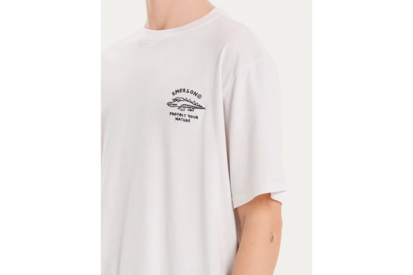 Emerson Protect Your Nature Ανδρικό Κοντομάνικο T-Shirt Λευκό