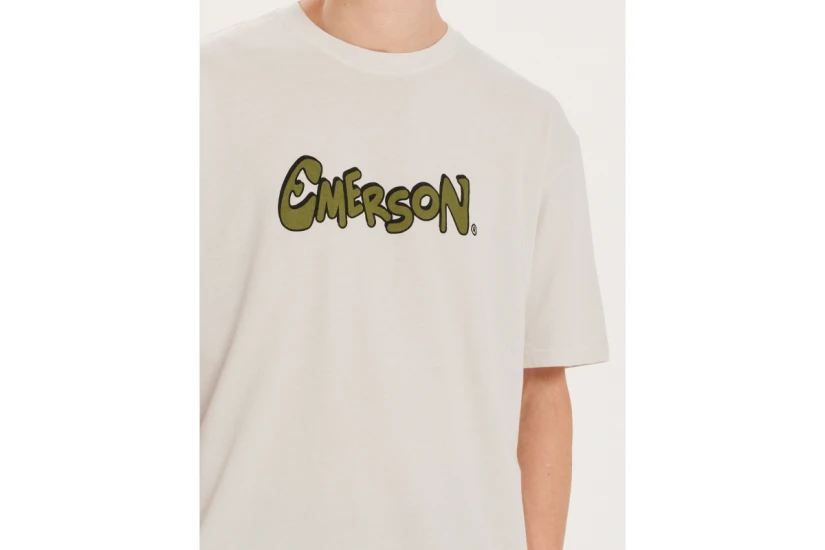 Emerson Ανδρικό Κοντομάνικο T-Shirt Γκρι Ανοιχτό