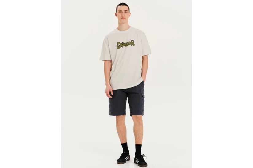 Emerson Ανδρικό Κοντομάνικο T-Shirt Γκρι Ανοιχτό