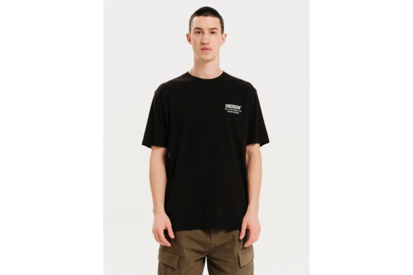 Emerson MORE WAVES LESS BEHAVES Ανδρικό Κοντομάνικο T-Shirt Μαύρο