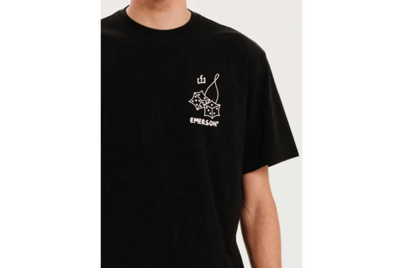 Emerson Ανδρικό Κοντομάνικο T-Shirt Μαύρο