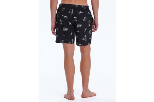 Emerson Volley 43 Cm Μαγιό Σορτς Ανδρικό (251.EM504.45 PR495 BLACK)