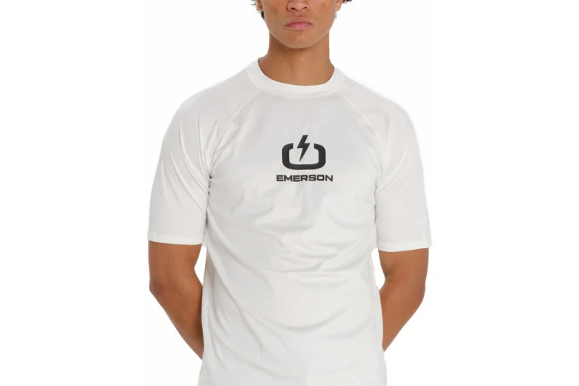 Emerson Rashguard Ανδρική Κοντομάνικη Μπλούζα UV Protection Λευκό