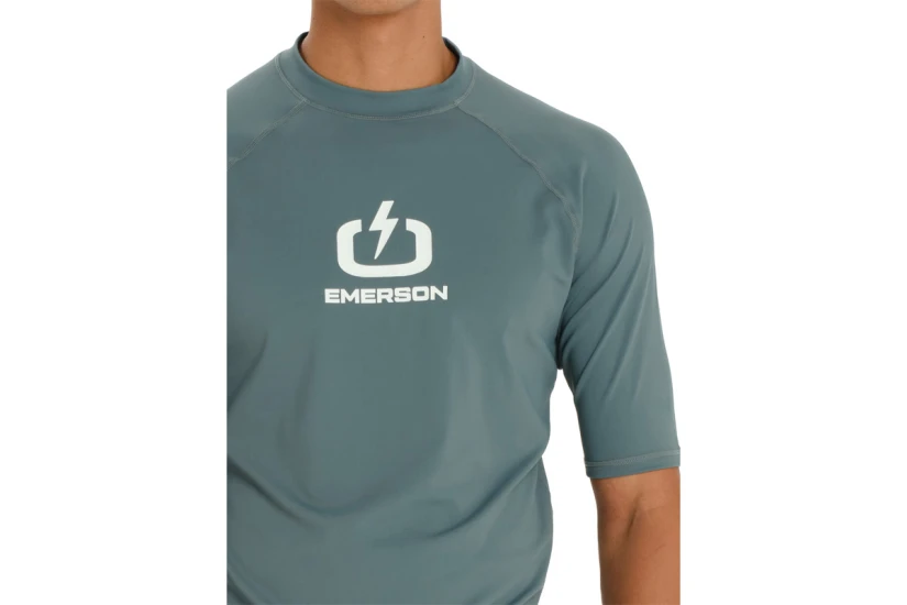 Emerson Rashguard Ανδρική Κοντομάνικη Μπλούζα UV Protection Λαδί