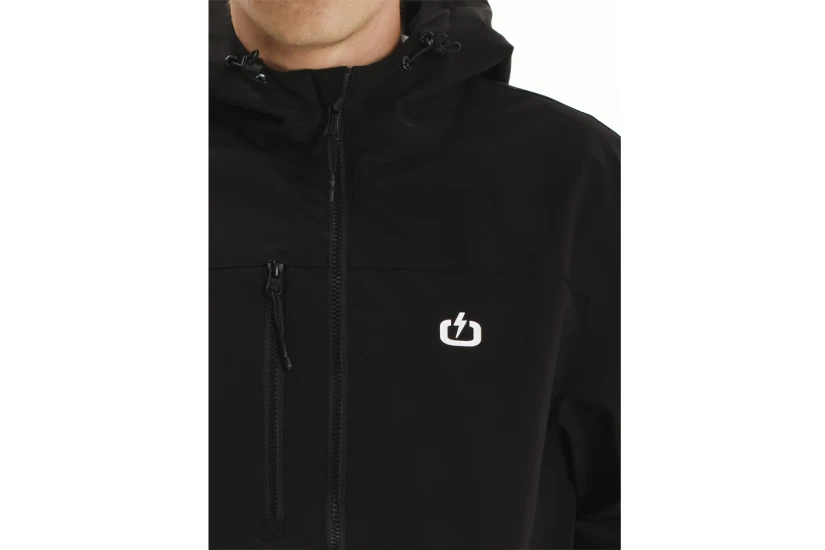 Emerson Hooded Ανδρικό Μπουφάν Bomber με Κουκούλα Μαύρο