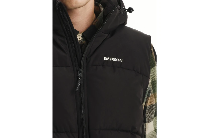Emerson Detachable Ανδρικό Αμάνικο Μπουφάν Μαύρο