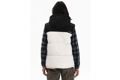 Emerson Detachable Μπουφάν Αμάνικο Puffer Ανδρικό (252.EM10.77 CREAM-BLACK)