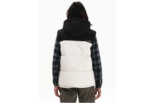 Emerson Detachable Μπουφάν Αμάνικο Puffer Ανδρικό (252.EM10.77 CREAM-BLACK)