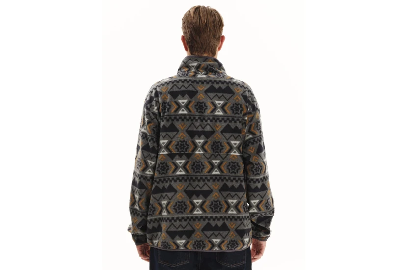 Emerson Ανδρική Μακρυμάνικη Μπλούζα Fleece με Φερμουάρ Πολύχρωμη