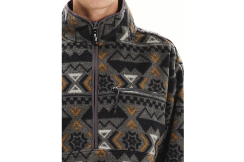 Emerson Ανδρική Μακρυμάνικη Μπλούζα Fleece με Φερμουάρ Πολύχρωμη