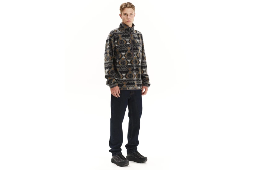 Emerson Ανδρική Μακρυμάνικη Μπλούζα Fleece με Φερμουάρ Πολύχρωμη