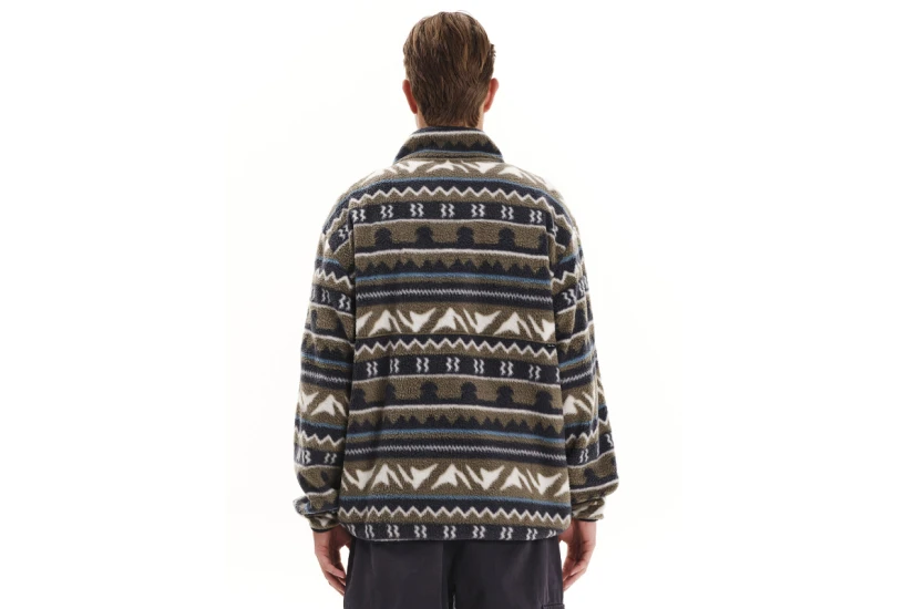 Emerson Ανδρική Μακρυμάνικη Μπλούζα Fleece με Φερμουάρ Πολύχρωμη