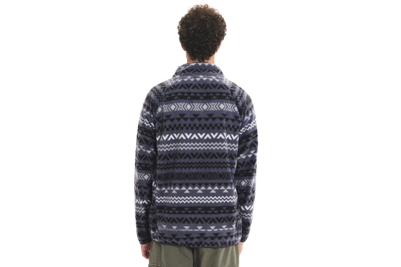 Emerson Ανδρική Ζακέτα Fleece Μπλε Σκούρο, Λευκή