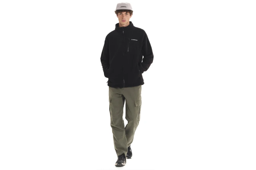 Emerson Ανδρική Ζακέτα Fleece Μαύρη