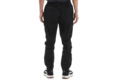 Emerson Elasticated Waist Cuffed Παντελόνι Cargo Ανδρικό (252.EM42.07 BLACK)