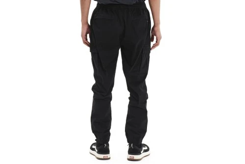 Emerson Elasticated Waist Cuffed Παντελόνι Cargo Ανδρικό (252.EM42.07 BLACK)