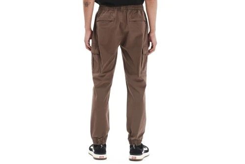 Emerson Elasticated Waist Cuffed Παντελόνι Cargo Ανδρικό (252.EM42.07 CHOCOLATE)