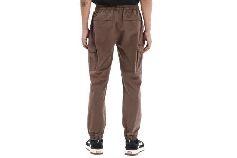 Emerson Elasticated Waist Cuffed Ανδρικό Παντελόνι Cargo Καφέ
